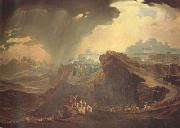 John Martin Joshua Ordering the Sun to Stop in its Course (mk10) oil